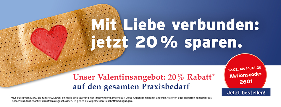 20% Rabatt auf den gesamten Praxisbedarf
